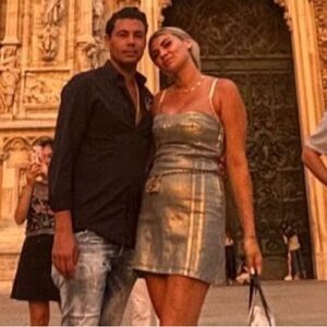 Gold Denim corset dress